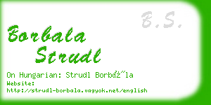 borbala strudl business card